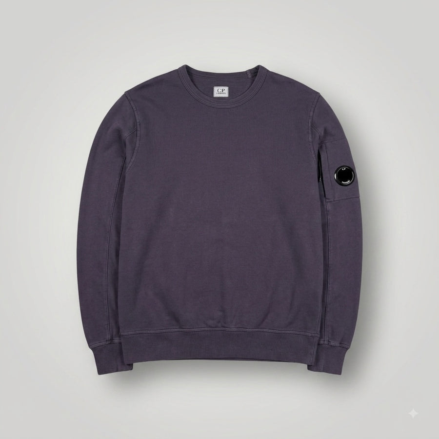 Sweat-shirt Secondstore C.P. Company gris anthracite en coton avec poche utilitaire et lentille sur la manche