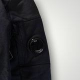 Sweat-shirt Secondstore C.P. Company noir en coton avec poche utilitaire et détail Lens emblématique sur la manche