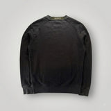 Vue arrière du sweat-shirt Secondstore C.P. COMPANY noir en coton avec col rond et finitions côtelées