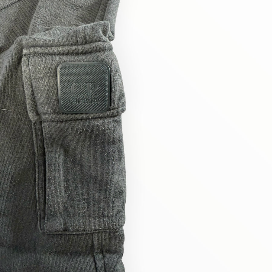 Sweat-shirt gris anthracite Secondstore C.P. Company Metropolis Series avec poche utilitaire et patch logo en gomme