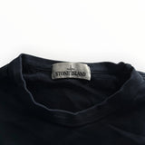 Sweat-shirt noir Secondstore Stone Island en coton avec col rond et étiquette de marque intérieure