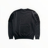 Sweat-shirt noir Secondstore Stone Island en coton avec poches utilitaires sur les manches et écusson emblématique
