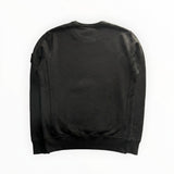 Vue arrière du sweat-shirt Secondstore Stone Island en coton gris anthracite avec finitions côtelées