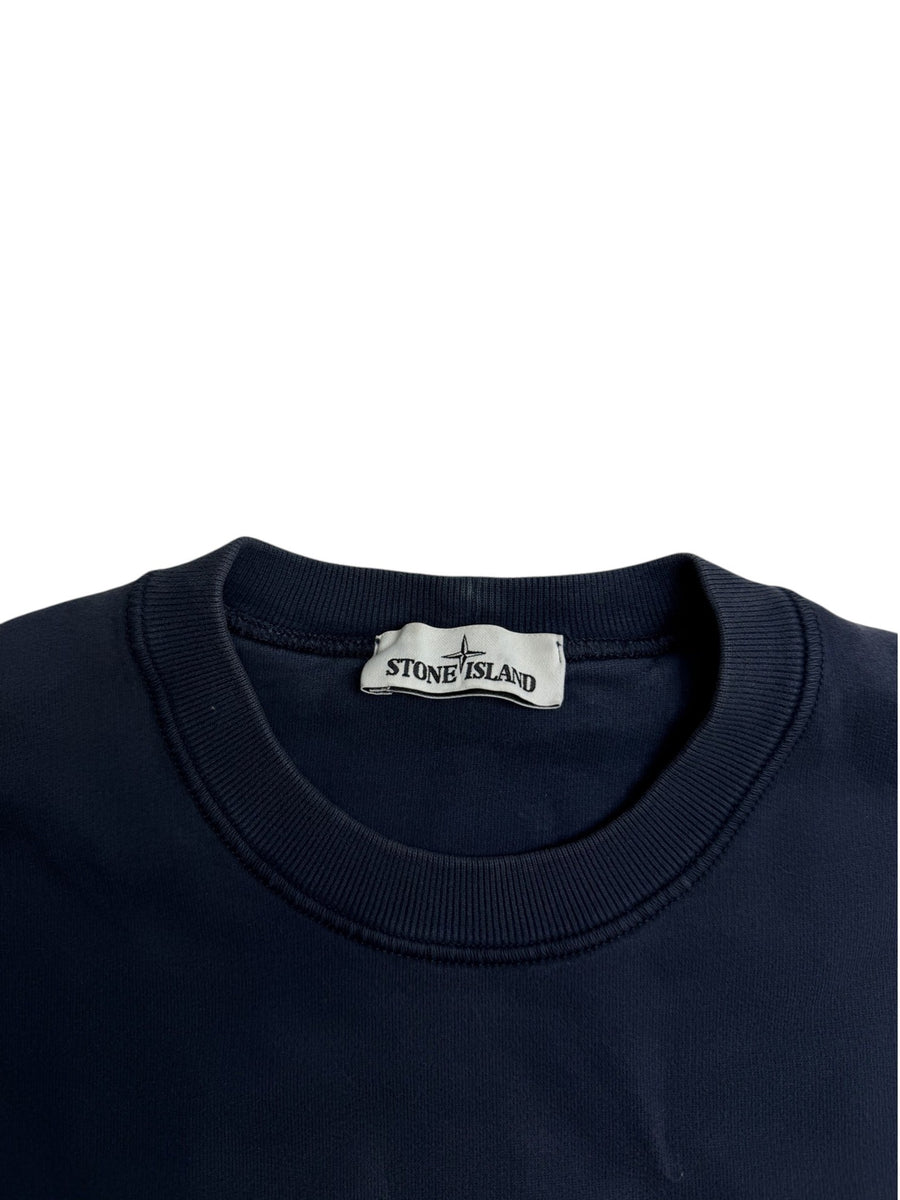 Sweat Stone Island bleu marine écusson junior