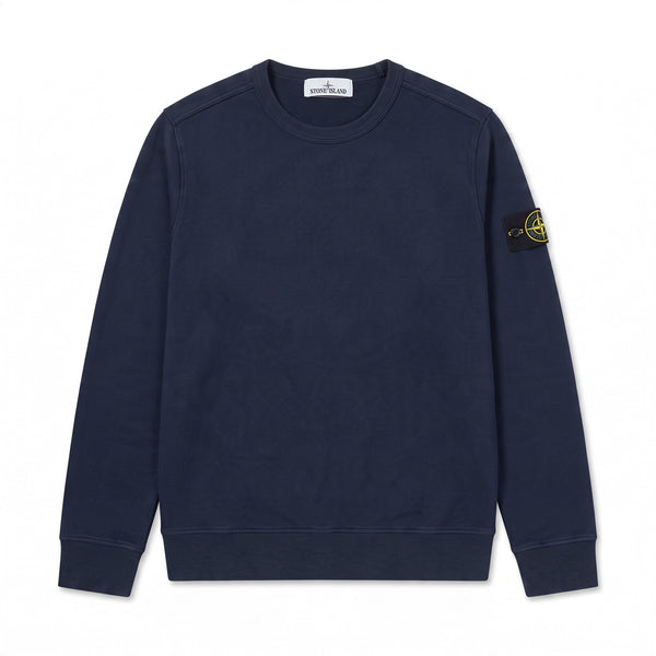 Sweat Stone Island bleu marine écusson ton sur ton