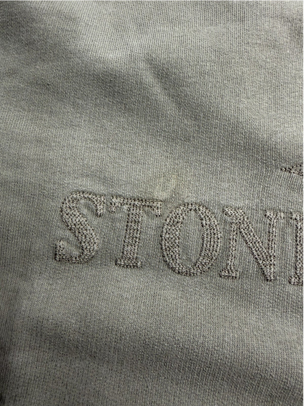 Sweat Stone Island kaki écriture embossée