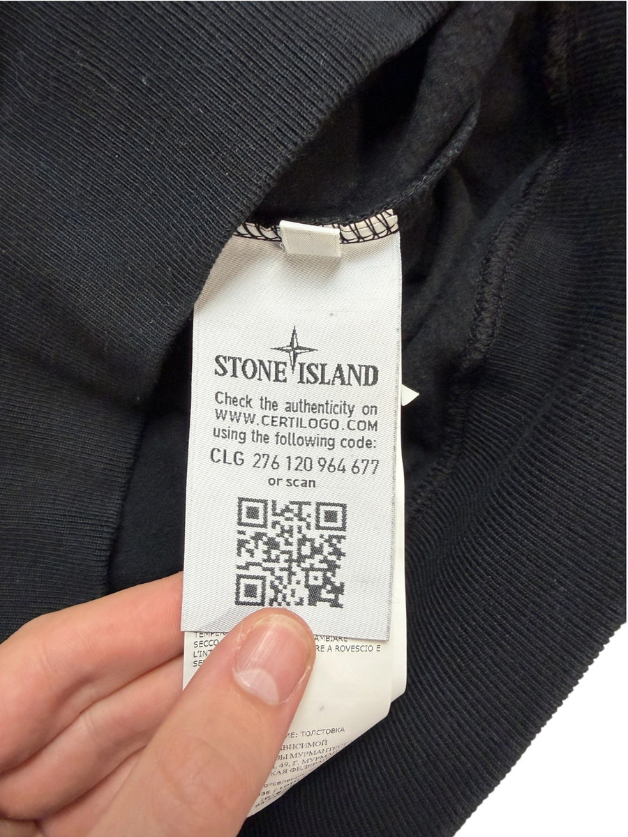 Sweat Stone Island noir classique