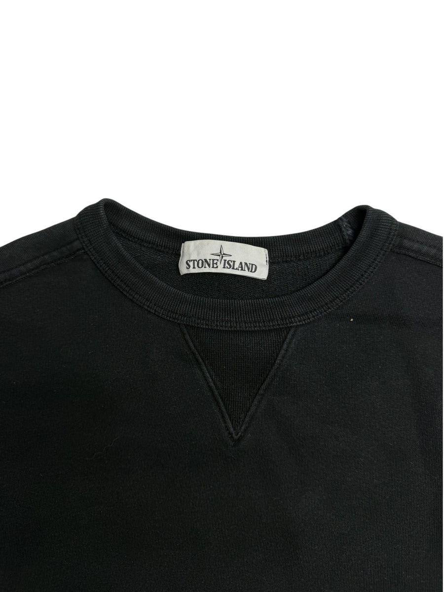 Sweat Stone Island noir col rond