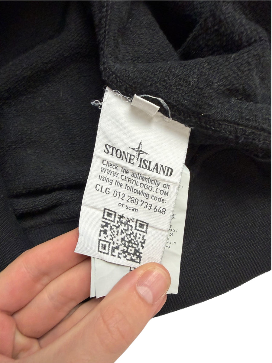Sweat Stone Island noir col rond