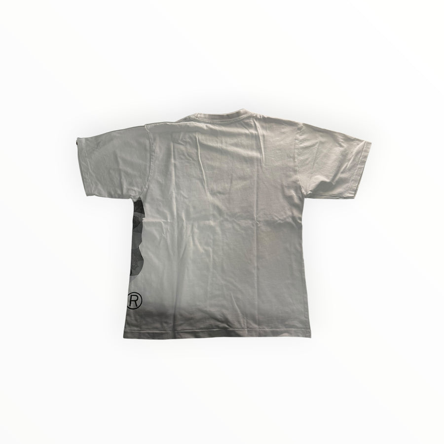 T-shirt Secondstore A BATHING APE gris en coton avec imprimé camouflage asymétrique noir et logo Ape Head