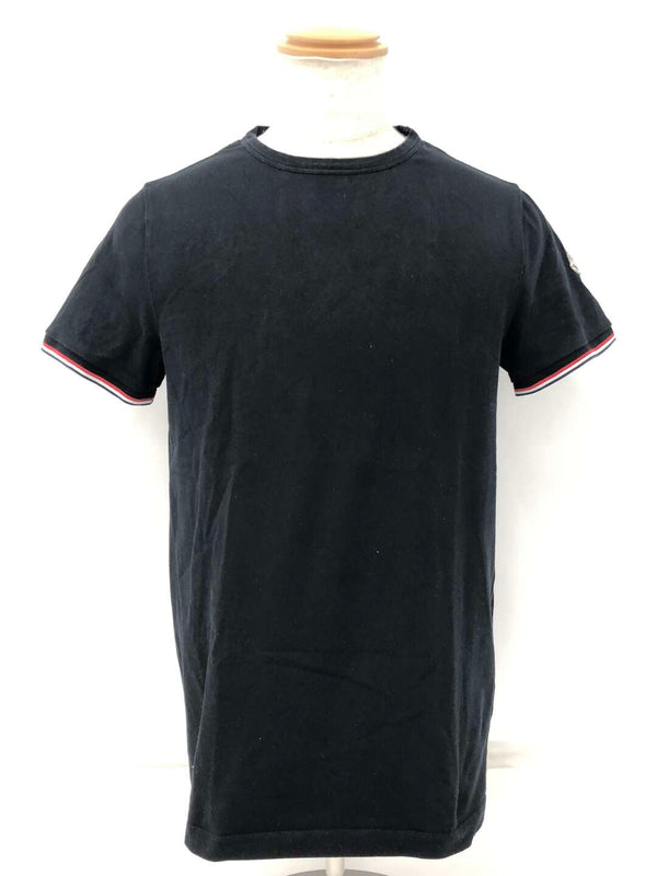 Tee Moncler bleu marine logo manche