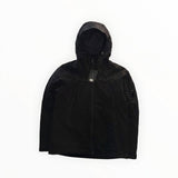 Veste technique noire Secondstore C.P. Company en tissu Pro-Tek avec capuche et lentille emblématique sur la manche