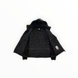 Veste Goggle Jacket noire Secondstore avec capuche à lunettes intégrées et intérieur matelassé technique
