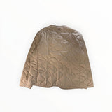 Veste matelassée beige Secondstore Converse avec motif losanges, col rond et fermeture à boutons-pression
