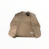 Veste matelassée Secondstore Converse beige à motif losanges avec fermeture à boutons-pression et col rond