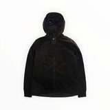 Veste soft shell noire Secondstore C.P. Company avec capuche iconique intégrant des lunettes de protection