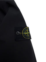 Veste Stone Island Soft Shell noire à capuche