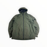 Veste Stone Island Soft Shell-R Primaloft kaki à capuche