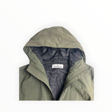 Veste Stone Island Soft Shell-R Primaloft kaki à capuche